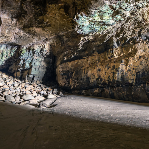 Light coming into Cathedral Caves